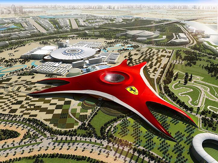 Ferrari World, Skizze, Foto: yasisland.ae