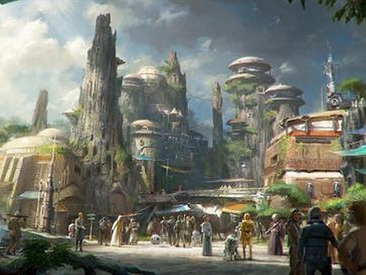 Mit diesem Bild pries Disney seine geplanten "Star Wars"-Themenparks an