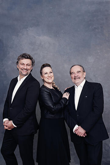 Jonas Kaufmann, Diana Damrau und der Pianist Helmut Deutsch.