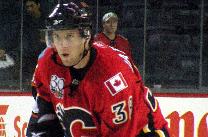 Jason Jaffray im Dress der Calgary Flames