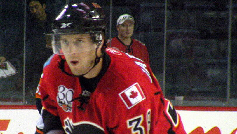 Jason Jaffray im Dress der Calgary Flames Jason Jaffray im Dress der Calgary Flames