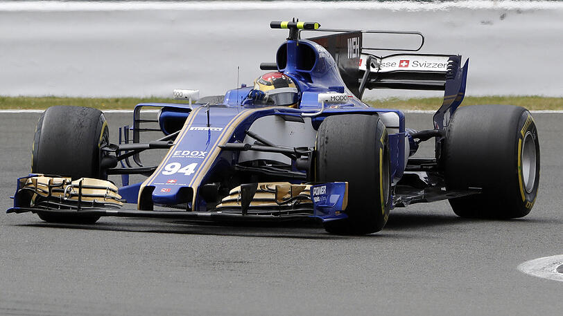 Der Deutsche Pascal Wehrlein vom Sauber F1 Team auf der Strecke in Silverstone.