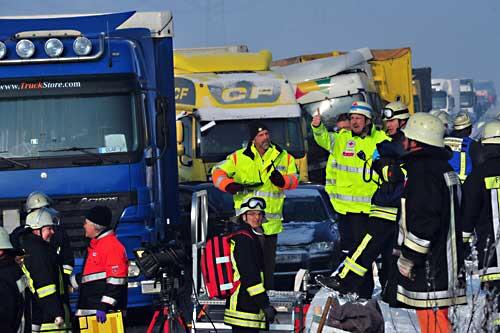 Die Unfallstelle auf der A 8 bei Augsburg: