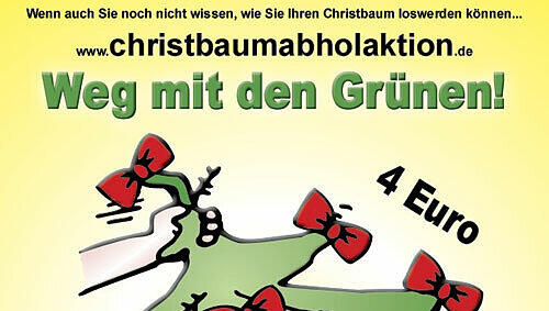 „Weg mit den Grünen“: Die JU als Biomüll-Sammler. „Weg mit den Grünen“: Die JU als Biomüll-Sammler.