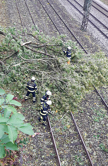 Die Feuerwehr musste zu dutzenden sturmbedingten Einsätzen ausrücken.