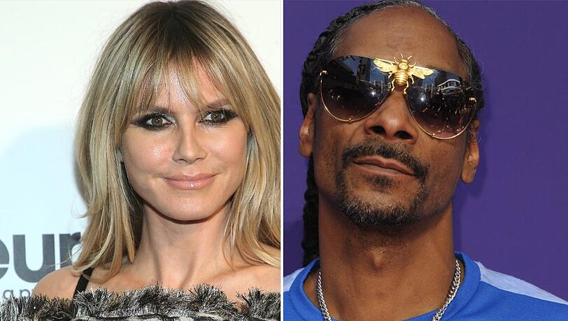 Heidi Klum singt mit Snoop Dogg.
