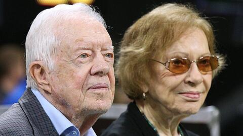 Rosalynn Carter bei einem gemeinsamen Auftritt mit ihrem Ehemann Jimmy Carter.