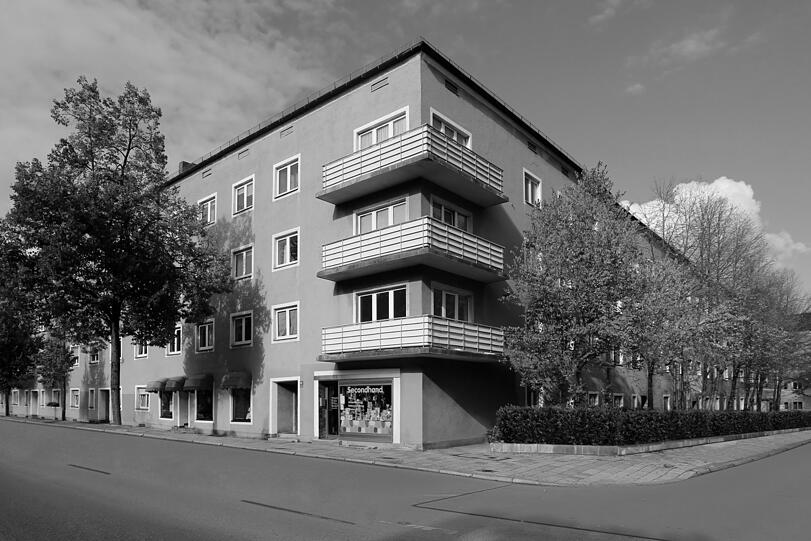Die Siedlung Neu-Ramersdorf am Karl-Preis-Platz.