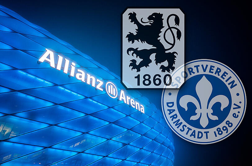 TSV 1860 gegen SV Darmstadt 98 - Die Aufstellungen der Teams.