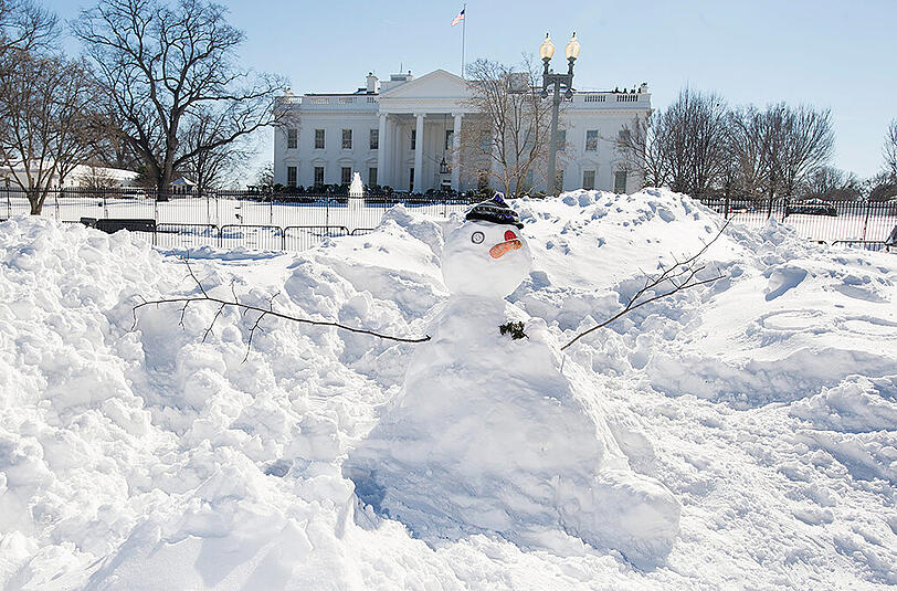 Vor allem über das Wochenende fielen Unmengen an Schnee im Osten der USA.
