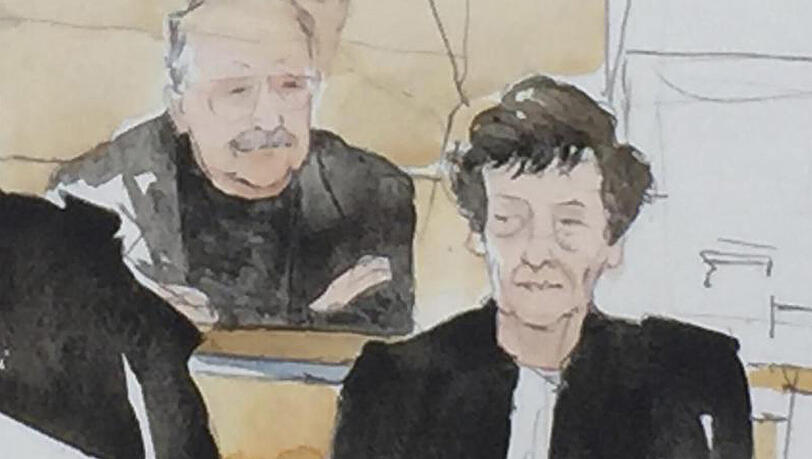 Der frühere Top-Terrorist "Carlos" und seine Anwältin auf einer Gerichtszeichnung im Gerichtsaal in Paris. Der frühere Top-Terrorist "Carlos" und seine Anwältin auf einer Gerichtszeichnung im Gerichtsaal in Paris.