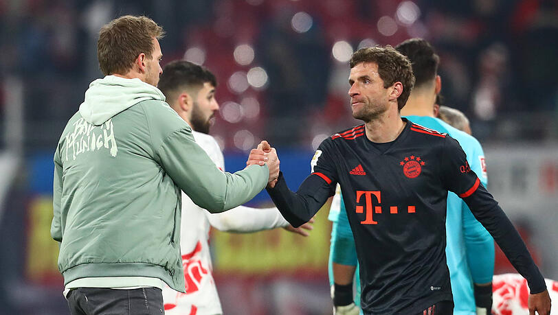 Thomas Müller (r.) hat für das Spitzenspiel gegen Union Berlin von Trainer Julian Nagelsmann eine Startelf-Garantie bekommen.