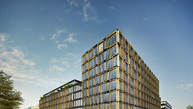 An der Luise-Ullrich-Straße, Ecke Lilli-Palmer-Straße soll der neue Bürokomplex entstehen.