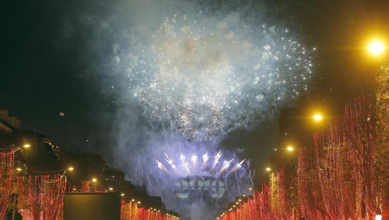 Neujahrsfeierlichkeiten auf der Champs-Elysees 2019. Neujahrsfeierlichkeiten auf der Champs-Elysees 2019.