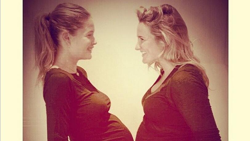 Bauch an Bauch: Doutzen Kroes (li.) mit Freundin Lieke van Lexmond Bauch an Bauch: Doutzen Kroes (li.) mit Freundin Lieke van Lexmond