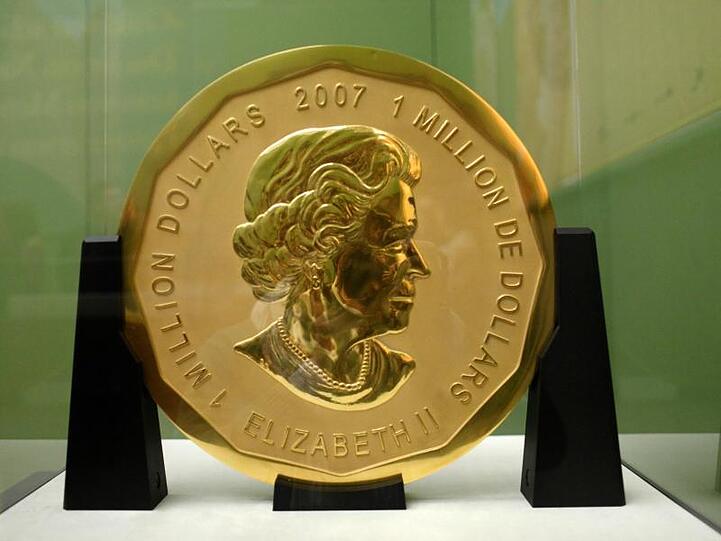 Die 100 Kilogramm schwere Goldmünze "Big Maple Leaf" belibt wohl für immer verschollen.