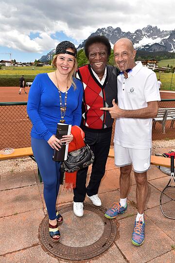 Roberto Blanco und Frau Luzandra mit Goofy Förster