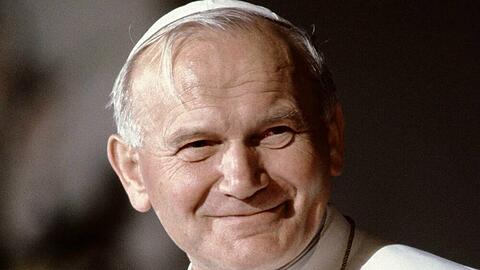 Papst Johannes Paul II. bei einem Besuch in München