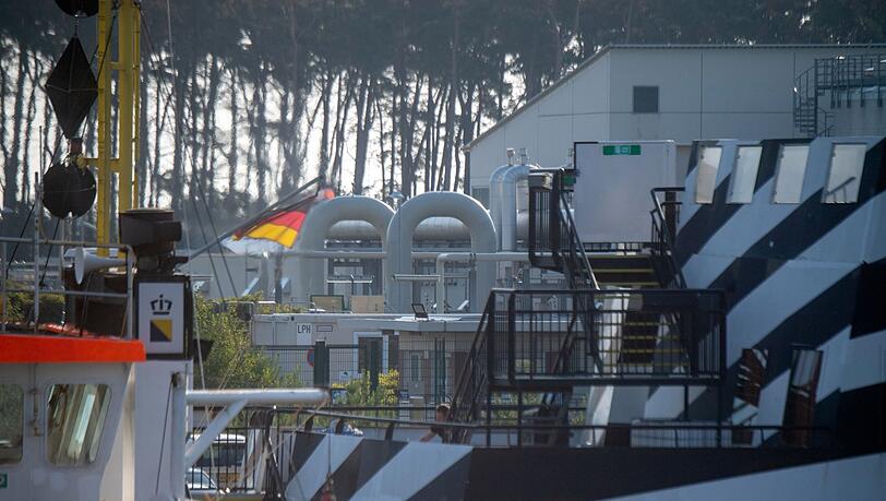 Rohrsysteme und Absperrvorrichtungen in der Gasempfangsstation der Ostseepipeline Nord Stream 1 und der Übernahmestation der Ferngasleitung OPAL (Ostsee-Pipeline-Anbindungsleitung) in Lubmin.