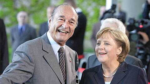 Jacques Chirac und Angela Merkel im Jahr 2007