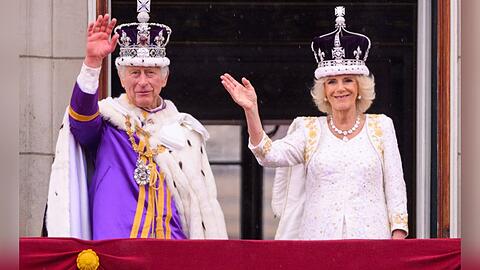 König Charles III. und Königin Camilla am Tag der Krönung.