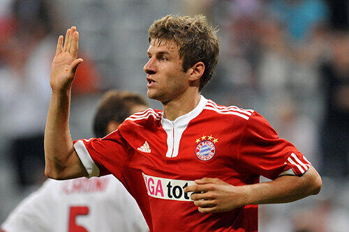 Es müllert wieder bei den Bayern: Thomas Müller hat das 4:1 gegen den AC Mailand beim Audi-Cup geschossen, schon das 1:0 hatte der Youngster besorgt.