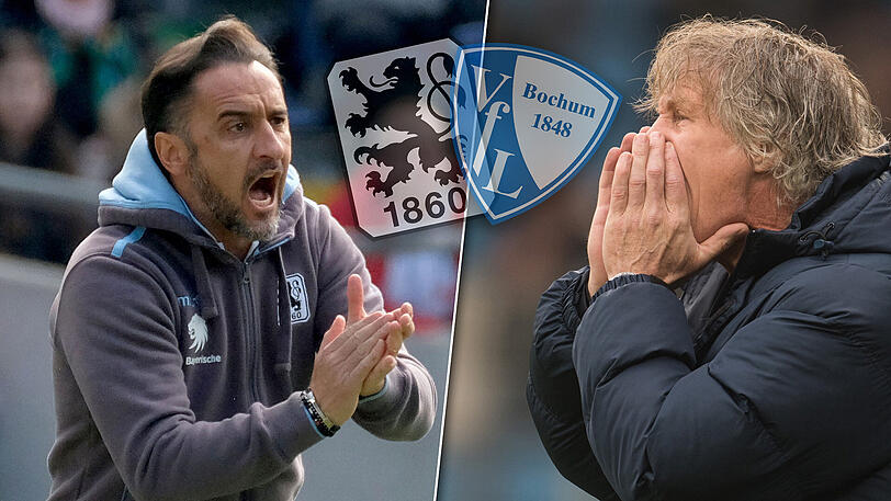Duell der Hitzköpfe an der Seitenlinie: Am Sonntag trifft Löwen-Trainer Vitor Pereira (l.) auf Bochumms Coach Gertjan Verbeek.