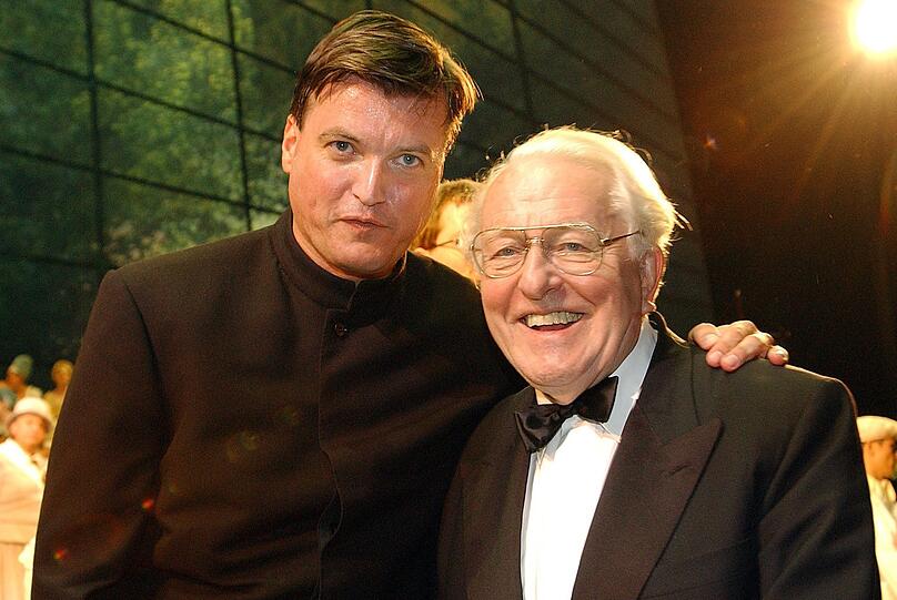 Wolfgang Wagner mit Christian Thielemann.