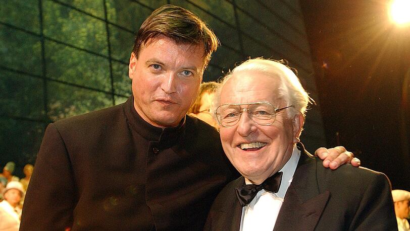 Wolfgang Wagner mit Christian Thielemann. Wolfgang Wagner mit Christian Thielemann.