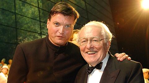 Wolfgang Wagner mit Christian Thielemann.