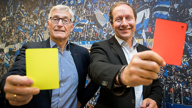 DFB-Schiedsrichterchef Lutz-Michael Fröhlich (links) ersetzt Hellmut Krug als Projektleiter Video-Assistent.