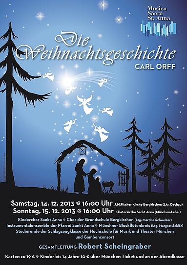 Am Sonntag wird in St. Anna Orffs Weihnachtsgeschichte aufgeführt.