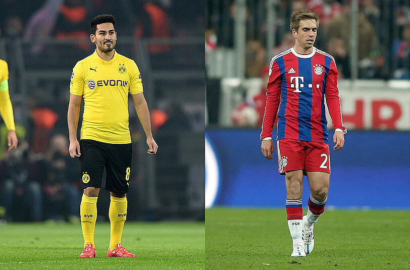 Ilkay Gündogan &ndash; Philipp Lahm:
&bdquo;Lahm braucht Spielpraxis, ist nach seiner Verletzung die große Unbekannte, kann noch nicht bei hundert Prozent sein. Gündogan ist der zentrale Spieler beim BVB, der von hinten raus die Angriffe inszeniert.&ldquo; Punkt für den BVB, 4:2.