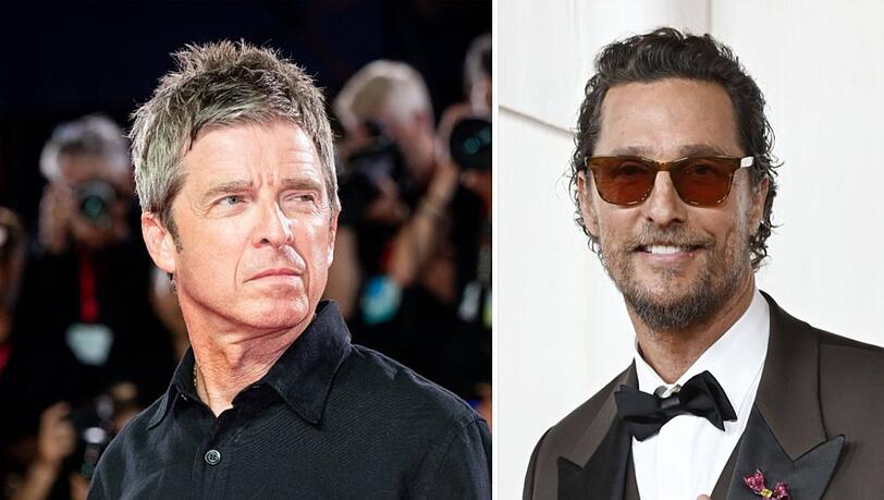 Noel Gallagher (l.) ist ein Fan von Schauspielstar Matthew McConaughey. Noel Gallagher (l.) ist ein Fan von Schauspielstar Matthew McConaughey.