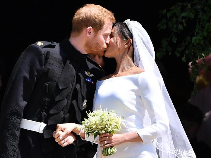 Prinz Harry und Herzogin Meghan am 19. Mai 2018 nach ihrer Trauung.