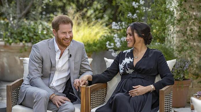 Prinz Harry und seine Ehefrau Herzogin Meghan beim Interview.