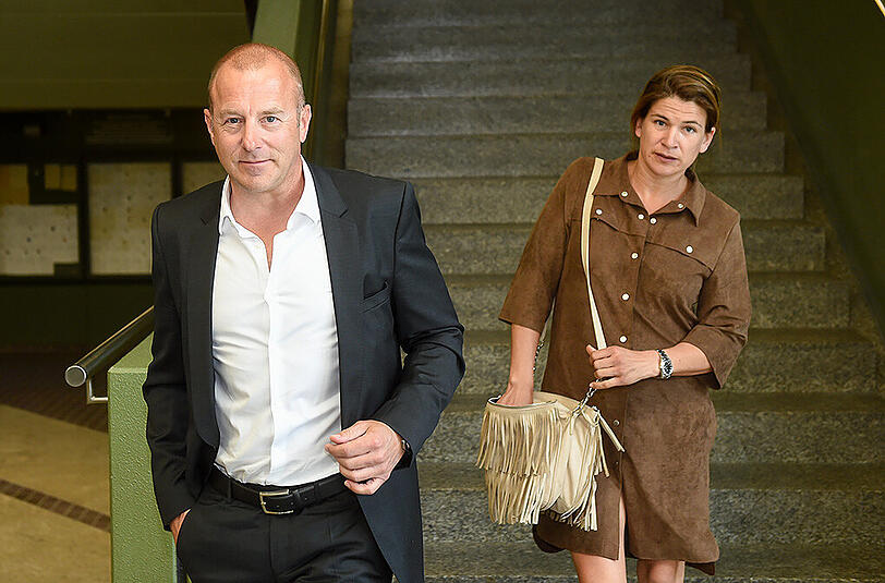 Schauspieler Heino Ferch mit seiner Frau Marie-Jeanette am Montag in München.