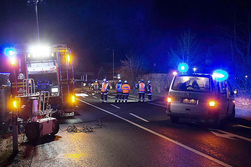Tödlicher Verkehrsunfall auf der B 21 auf der Traunfelder Straße in Bad Reichenhall.