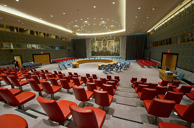 Der Saal des UN-Sicherheitsrates in New York.