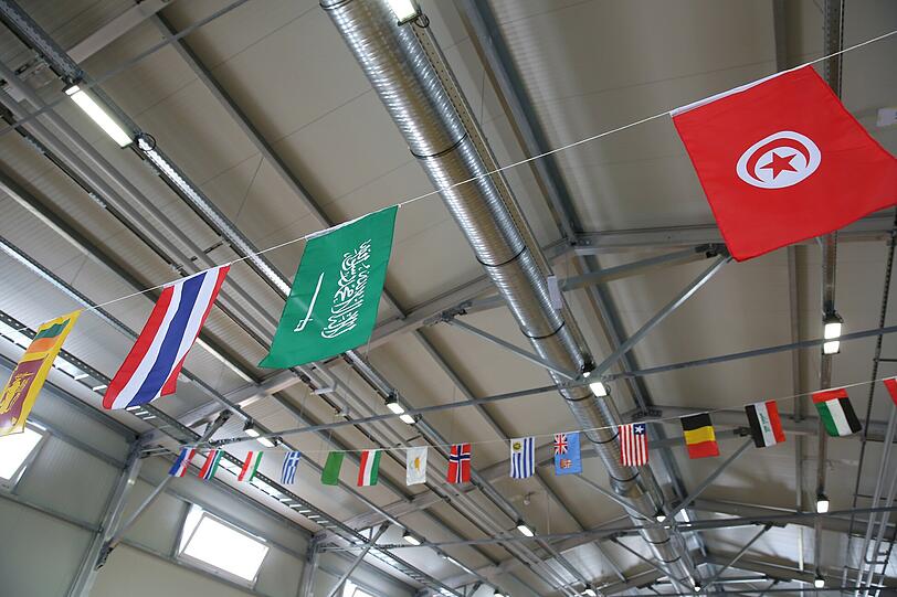 Impressionen aus dem neuen Ankunftszentrum im Euroindustriepark.