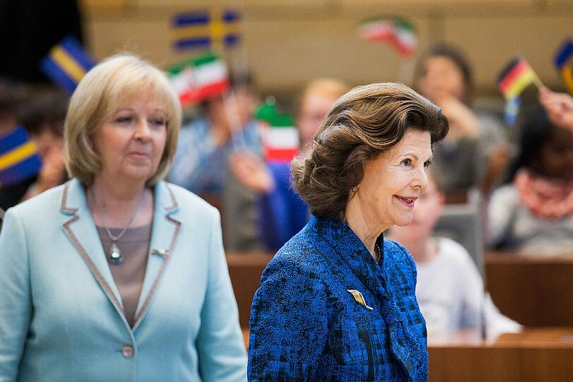 Königin Silvia von Schweden bei ihrem Besuch in Düsseldorf
