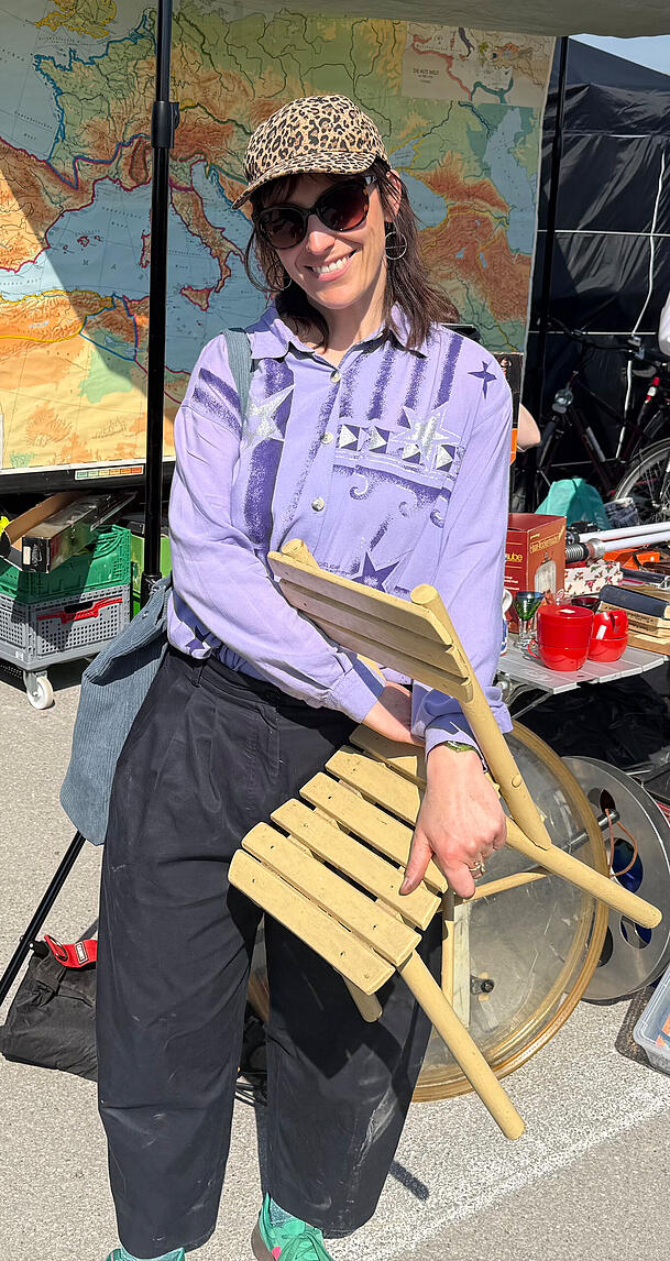 Melanie K. (41) suchte und fand einen Stuhl f&uuml;r ihre Tochter &ndash; au&szlig;erdem historische Utensilien f&uuml;r ihren Unterricht als Gestaltungslehrerin.