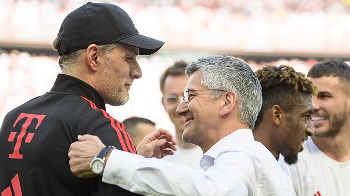 Zweimal die Zwei: Trainer Thomas Tuchel und Präsident Herbert Hainer haben bislang in dieser Saison beim FC Bayern einen guten Job gemacht.