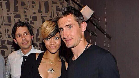 Stolz postete Rihanna ein Foto mit dem Torschützen Miroslav Klose
