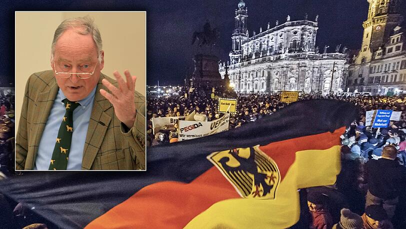 Die Kritik der Kanzlerin an den "Pegida"-Kundgebungen werde der Protestbewegung noch mehr Zulauf als bisher bescheren, prognostizierte AfD-Fraktionsvorsitzende Alexander Gauland.