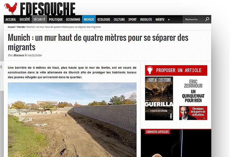 Weitere Stimmen aus Frankreich. Hier spielt wieder die Höhe der Mauer die zentrale Rolle.