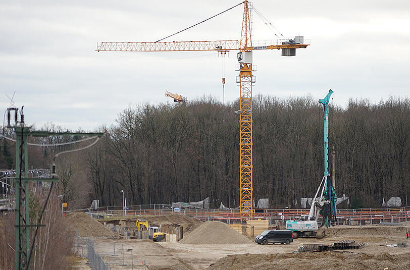 Auf dieser Baustelle in Obergiesing wurde der Weltkriegs-Blindgänger gefunden.