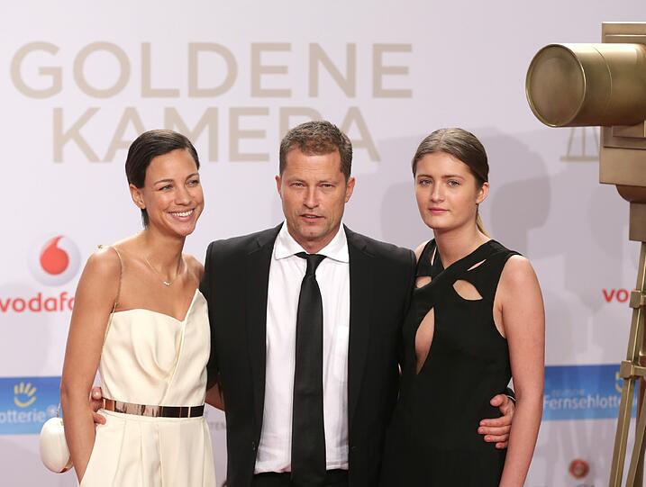 Schauspieler Til Schweiger, Freundin Marlene Shirley (links) und Tochter Lilli.