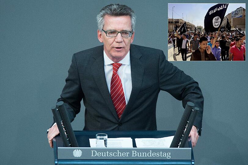 Bundesinnenminister Thomas de Maiziere verkündet möglicherweise schon am Freitag ein Verbot von IS-Symbolen.