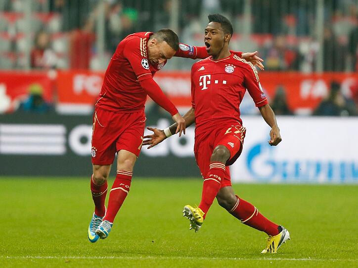Platz 9: David Alaba mit der Blitz-Führung. Nach 26 Sekunden hält er im Spiel gegen Juventus Turin drauf - Torwart Buffon sieht bei dem abgefälschten Schuss nicht wirklich glücklich aus. Eine offizielle Zeitmessung durch die Uefa steht übrigens noch aus.